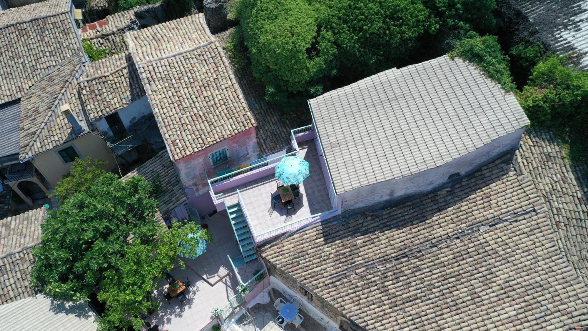 Вилла Siora Nina Charming Stone House Near Agios Gordios Sinarades Экстерьер фото